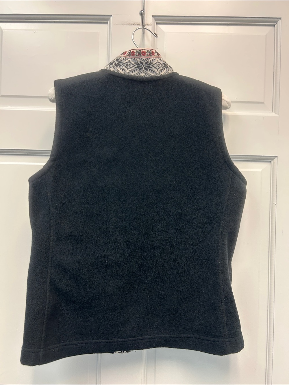 L.L. Bean Women's Nordic Embroidered Snowflake Fair Isle Fleece Vest Small Y2K - Picture 4 of 9